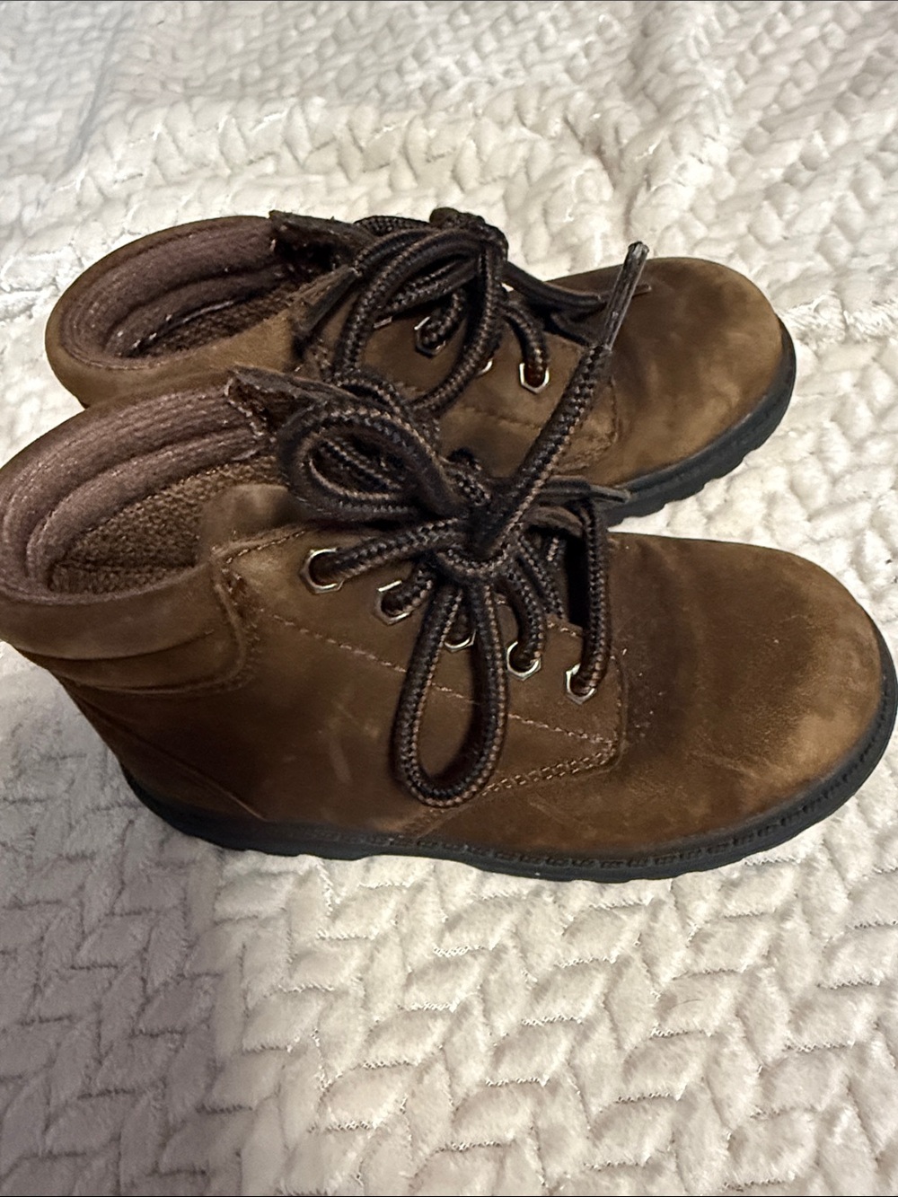 Stride Rite Brown Suede Lace-Up Kids Boots